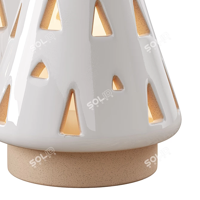 Glazed Ceramic Christmas Trees 3D model image 5