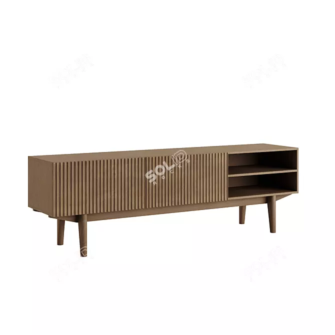 Retro TV Stand Kelly Brown 3D model image 2