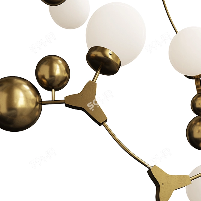 Organic Sprig Pendant - Modern Design 3D model image 2