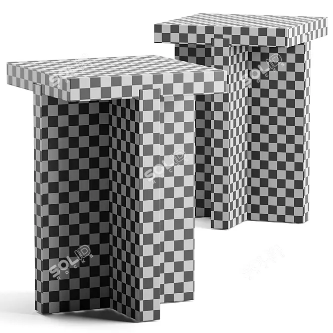 Modern Alford Side Table, 3D 3D model image 2