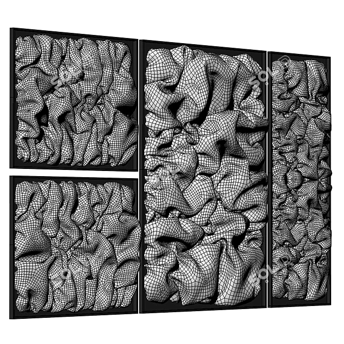 Customizable Wall Panel Art 3D model image 3