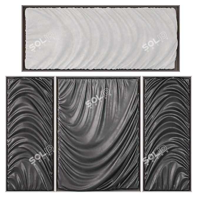 Customizable Wall Panel Art 3D model image 1