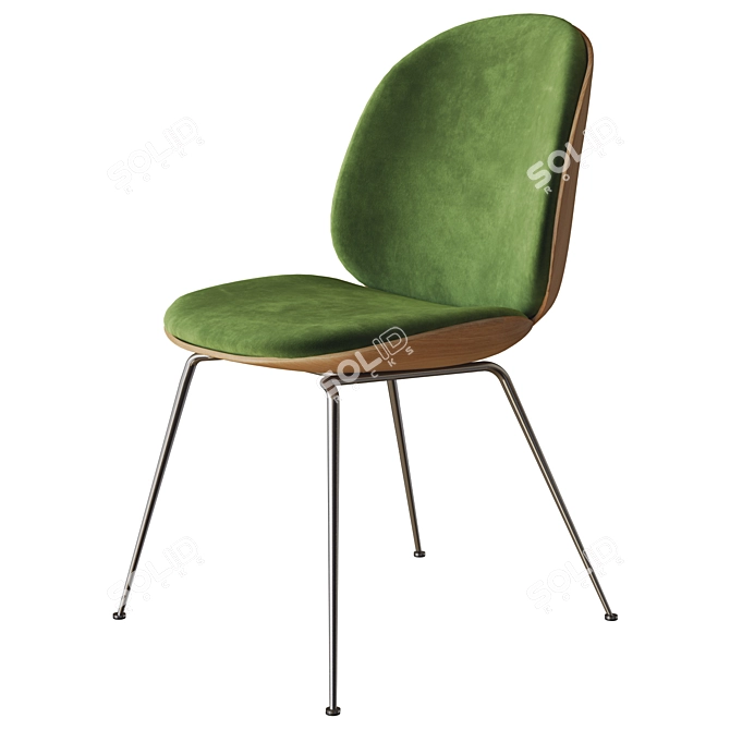 Gubi Beetle Veneer Dining Chair 3D model image 4