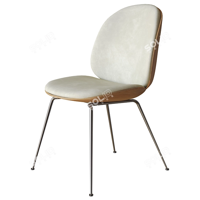 Gubi Beetle Veneer Dining Chair 3D model image 5