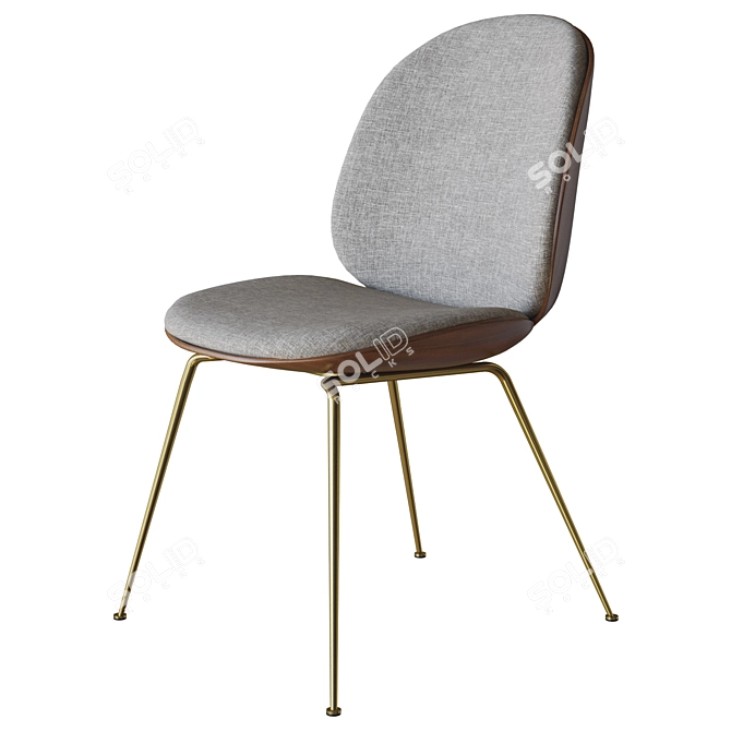 Gubi Beetle Veneer Dining Chair 3D model image 6