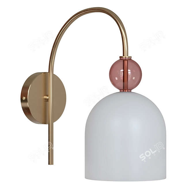 Gillian 4589/1W Modern Gold Metal Wall Light 3D model image 1