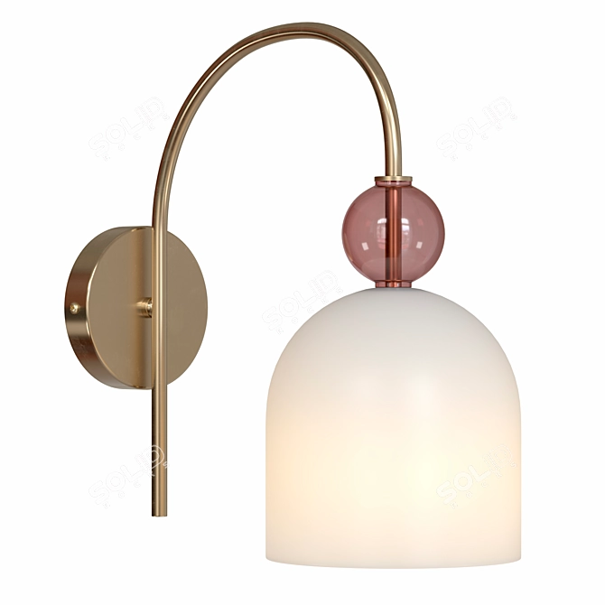 Gillian 4589/1W Modern Gold Metal Wall Light 3D model image 2