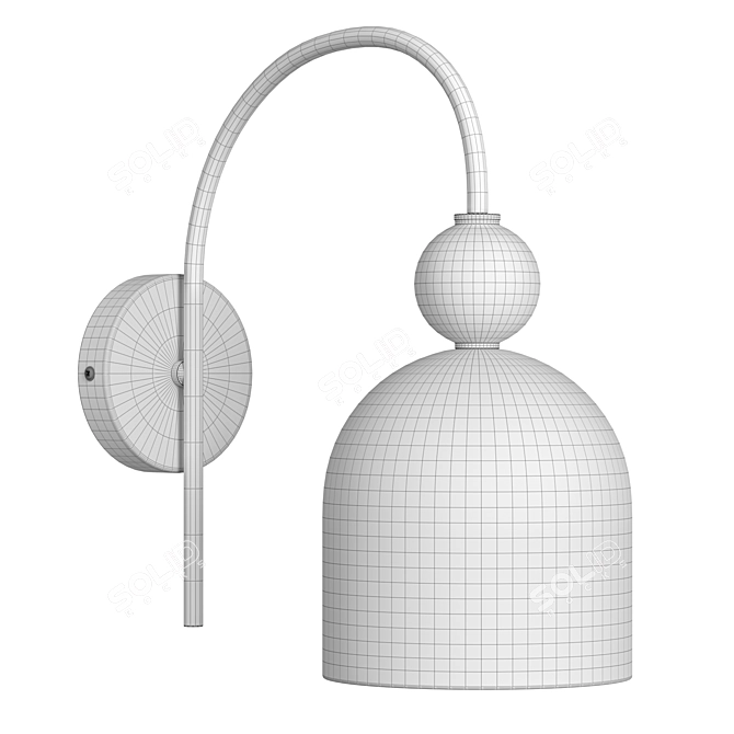 Gillian 4589/1W Modern Gold Metal Wall Light 3D model image 3