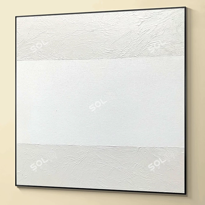  Square Plaster Photo Frames Set 3D model image 6