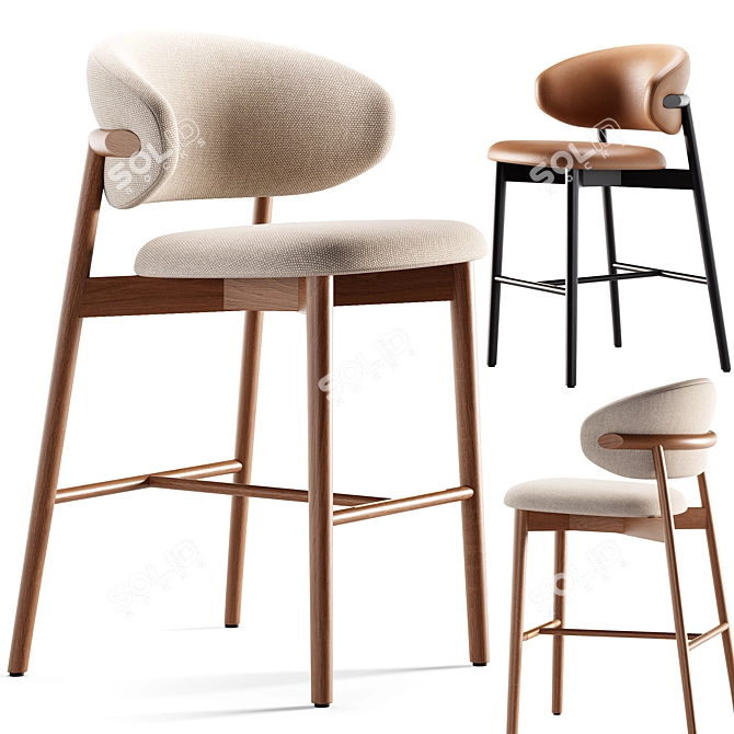 Modern Oleandro Chair with Textures 3D model image 1