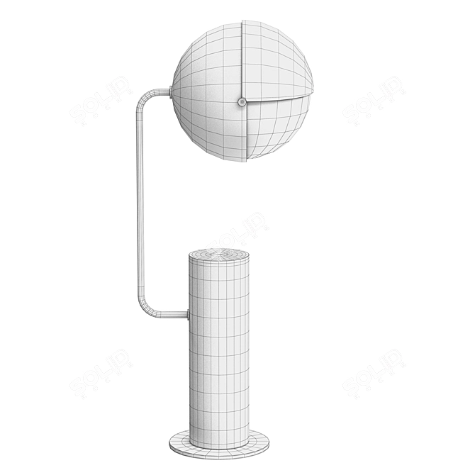 Sleek Modern Table Lamp 3D model image 2