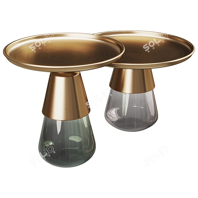 Classico Round Side Tables Collection 3D model image 2