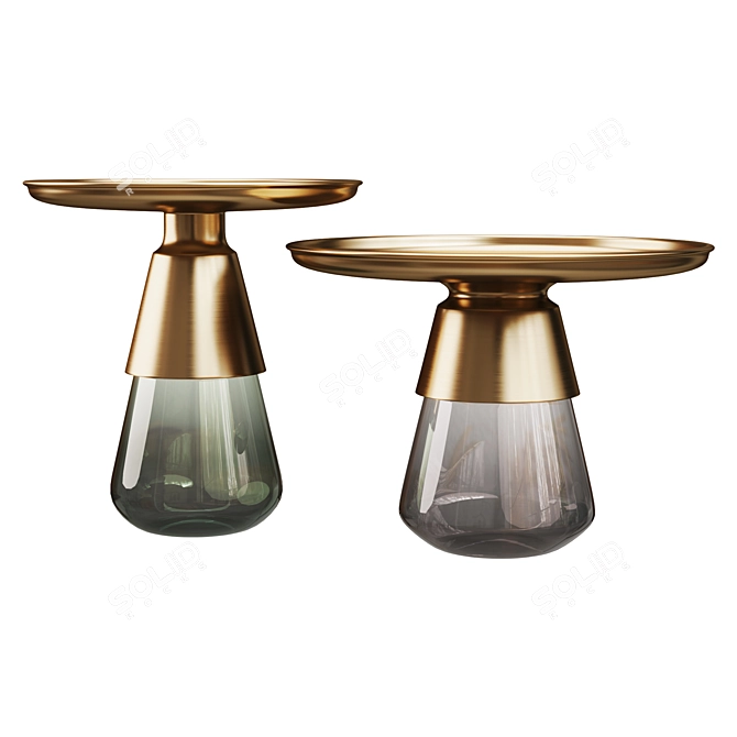 Classico Round Side Tables Collection 3D model image 3