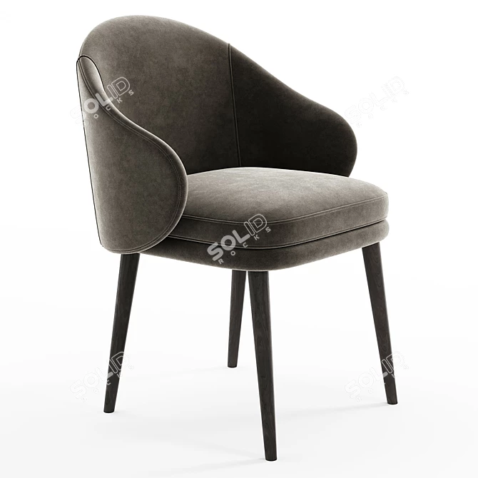Luxury Dining Armchair | Modern Design 3D model image 1