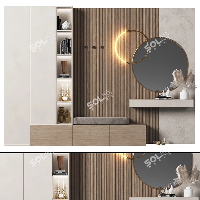 Versatile Hallway Composition Furniture 3D model image 1