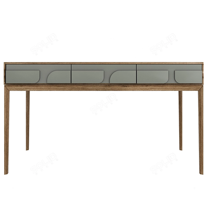 Modern Grey Writing Desk, PRINCIPLE 3D model image 7