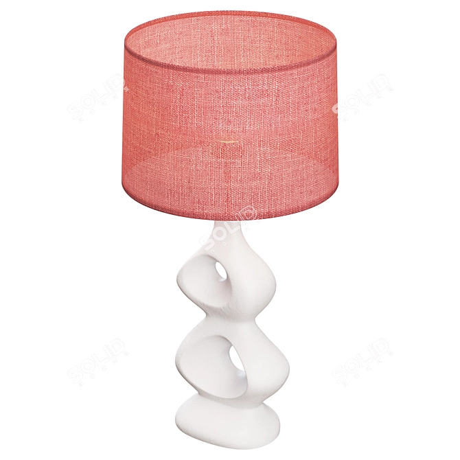 Modern Gesso Metal Table Lamp 3D model image 3