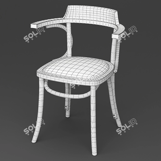 Elegant Ematy Wooden Chair 3D model image 6