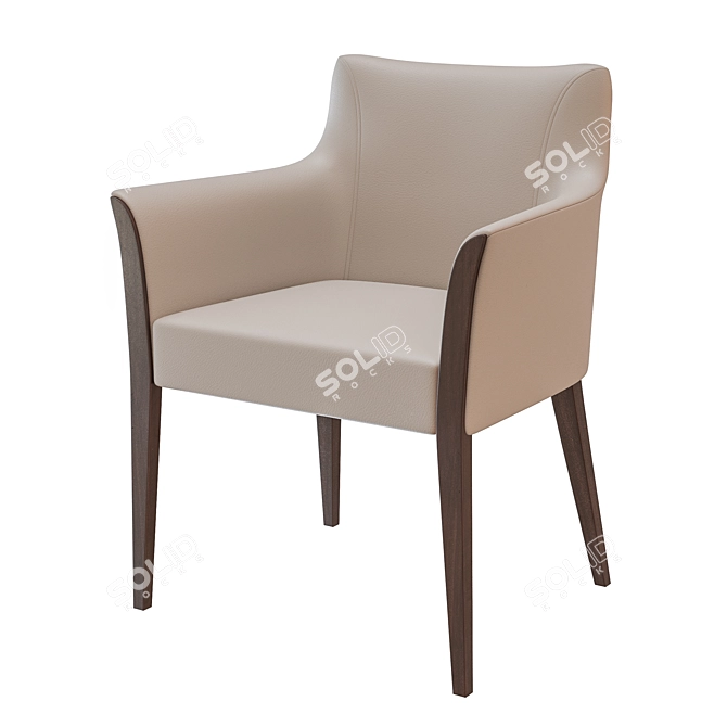 Elegant Cometa Armchair - Bourne 3D model image 1