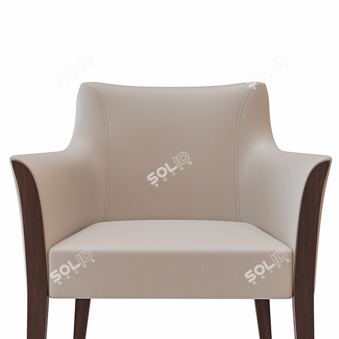 Elegant Cometa Armchair - Bourne 3D model image 3