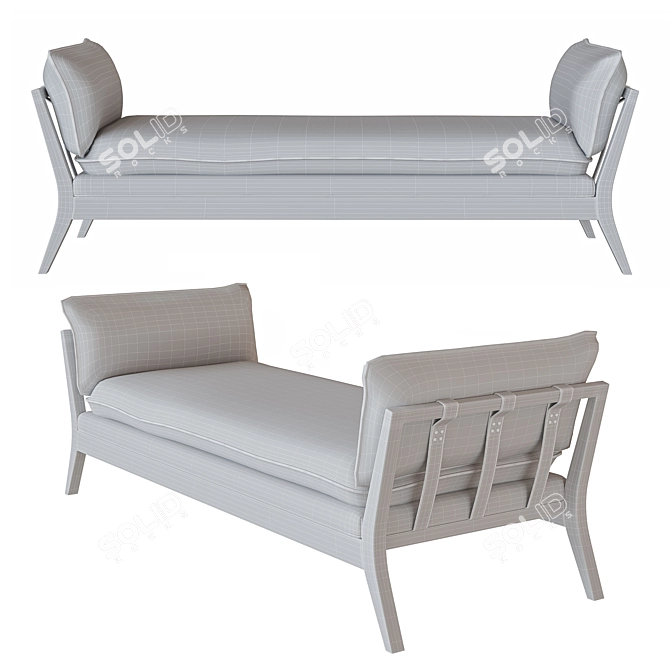 Sofia Chaise: Premium Relaxation Piece 3D model image 3