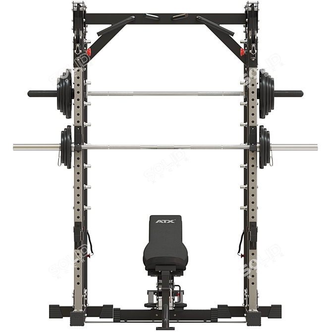 ATX Multifunctional Smith Cable Rack 3D model image 3