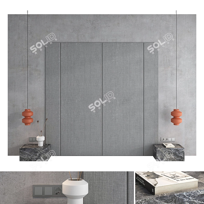 Decorative Wall Panel Set 112 3D model image 1