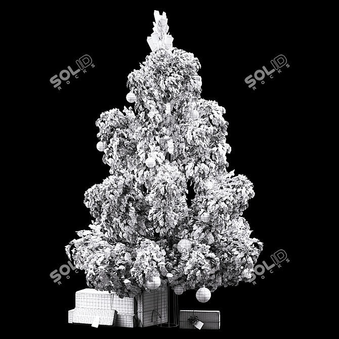  Pampas Branch Christmas Tree 3D model image 5