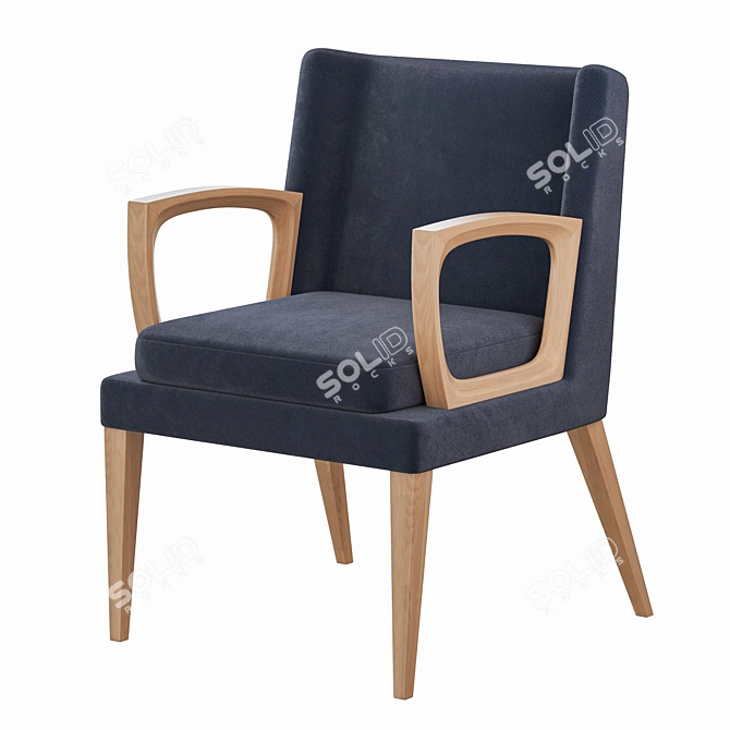Elegant Morgan Goodwood Dining Chair 3D model image 1