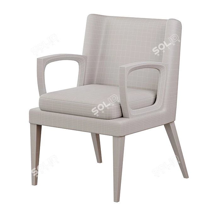 Elegant Morgan Goodwood Dining Chair 3D model image 4