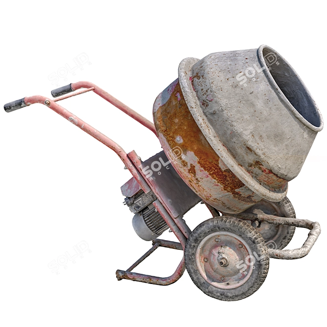 High-Quality Concrete Mixer 3D model image 8