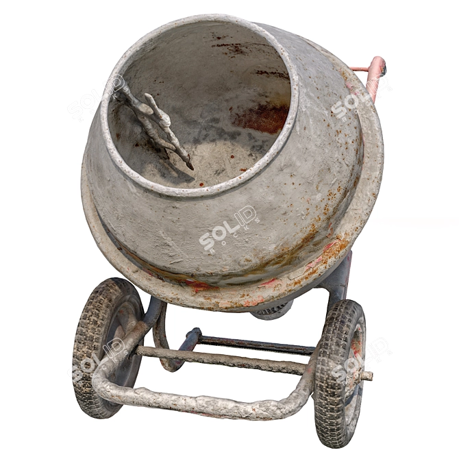 High-Quality Concrete Mixer 3D model image 12