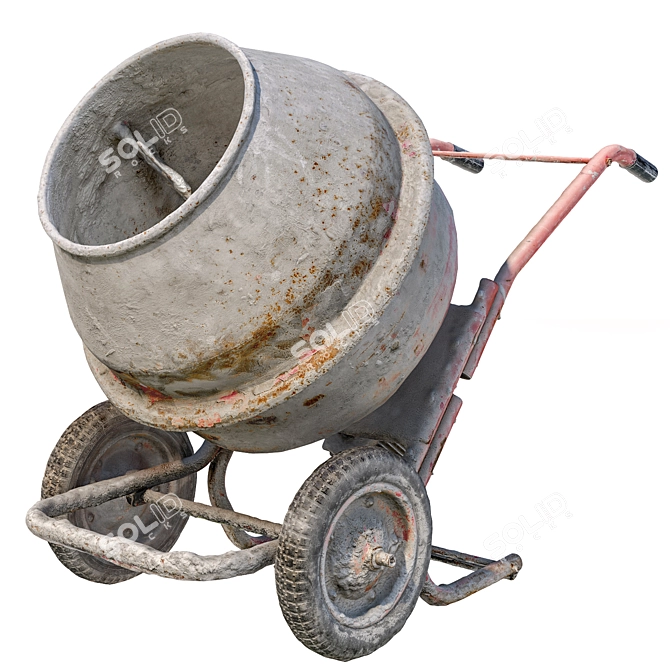 High-Quality Concrete Mixer 3D model image 15