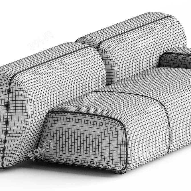 Suiseki Modular Sofa System 3D model image 3
