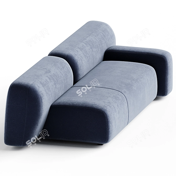 Sleek Suiseki Sofa Set 3D model image 2