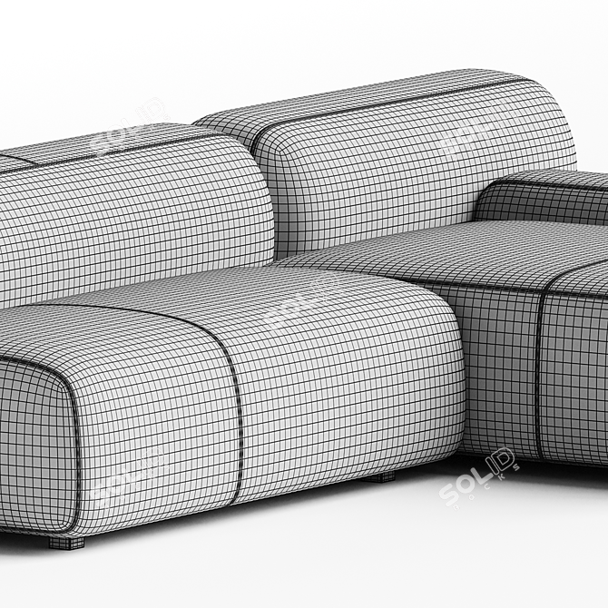 Modern Suiseki Sofa System 3D model image 3