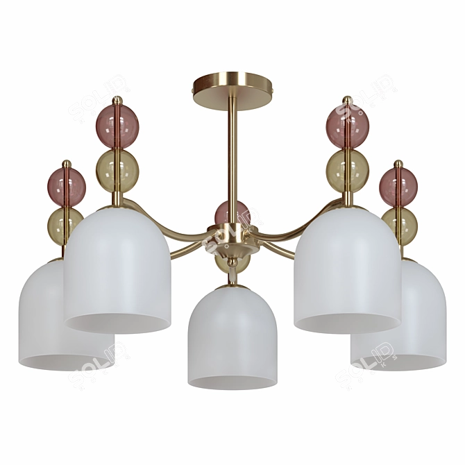 Gillian Glass Ceiling Chandeliers 3D model image 1