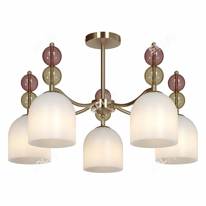Gillian Glass Ceiling Chandeliers 3D model image 2