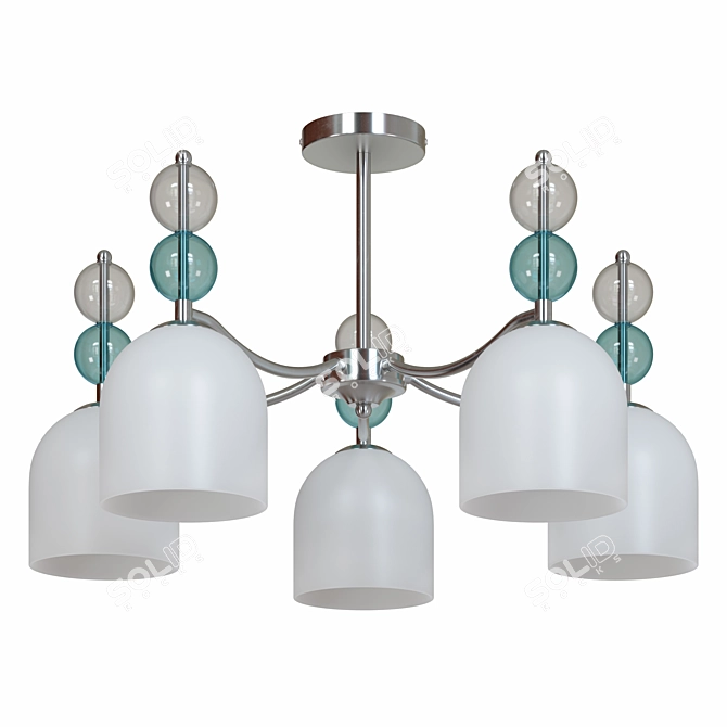 Gillian Glass Ceiling Chandeliers 3D model image 3