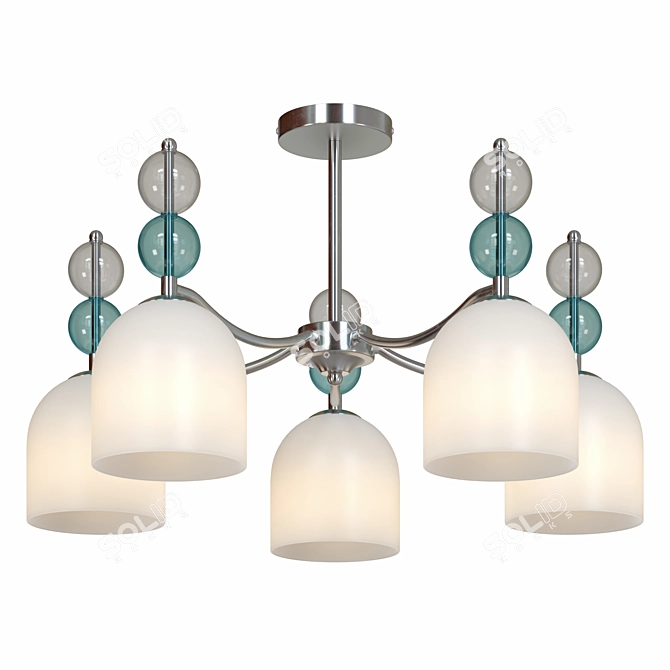 Gillian Glass Ceiling Chandeliers 3D model image 4