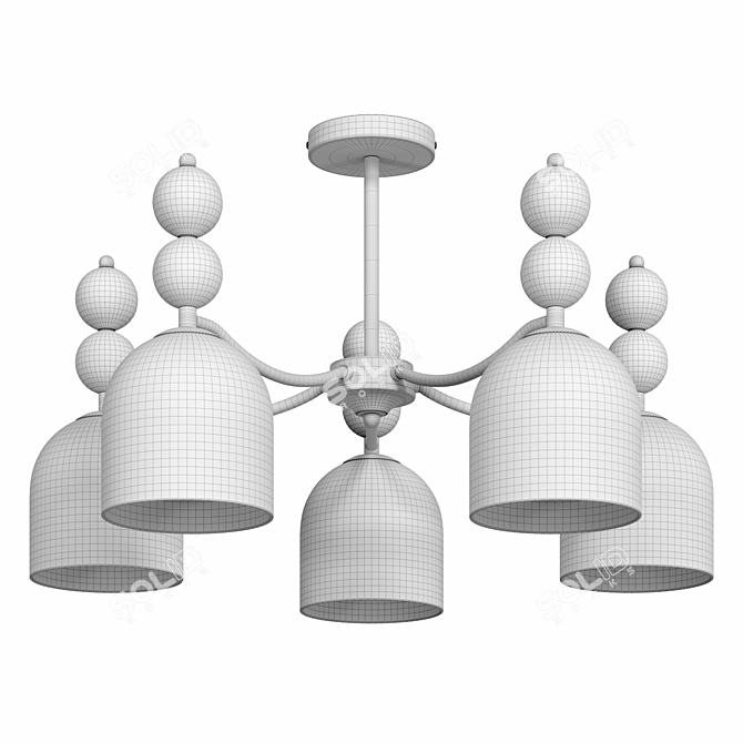 Gillian Glass Ceiling Chandeliers 3D model image 5