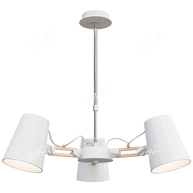Contemporary Mantra Looker Chandelier 3D model image 1