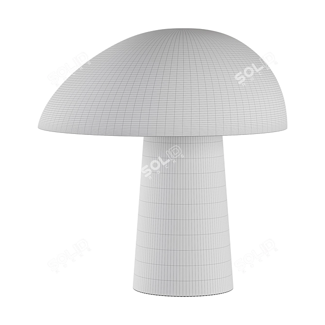 Sculptural Matte Smokey Table Lamp 3D model image 4