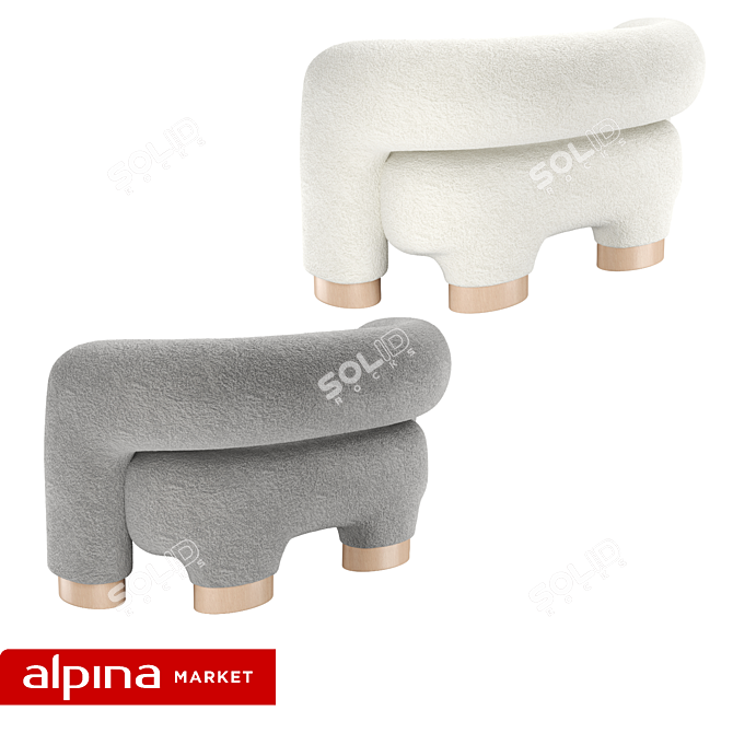 Alpina Market Pecola Sofa 3D model image 2