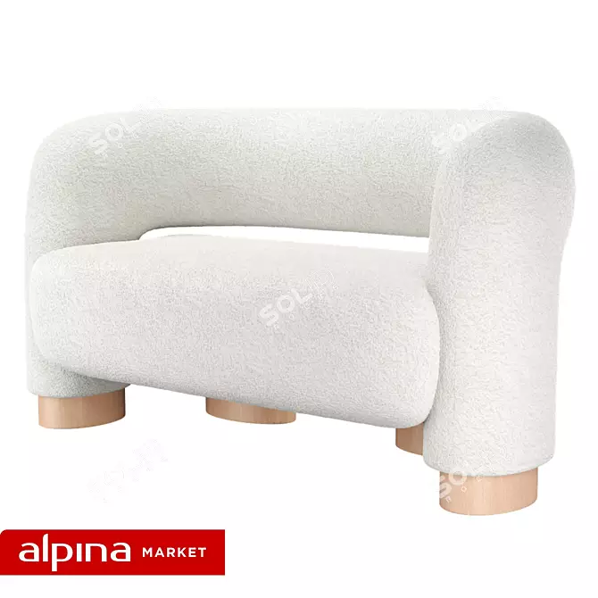 Alpina Market Pecola Sofa 3D model image 8