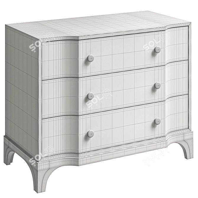 Bernhardt Albion Nightstand: Sleek Elegance 3D model image 2