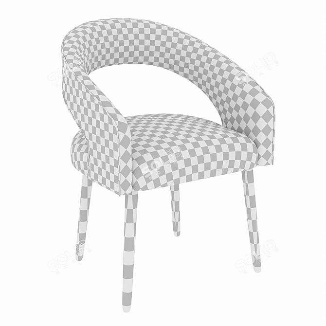 Elegant Ergonomic Armchair VERONICA 3D model image 6