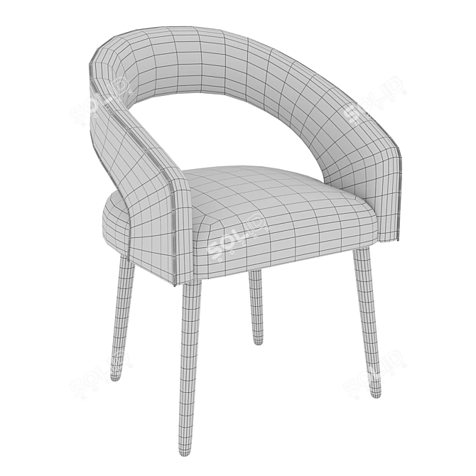 Elegant Ergonomic Armchair VERONICA 3D model image 7