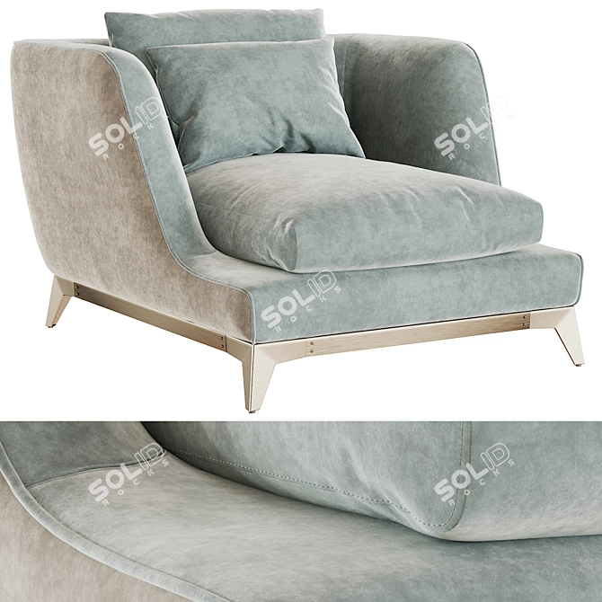 Brando Armchair 3D Model 3D model image 1