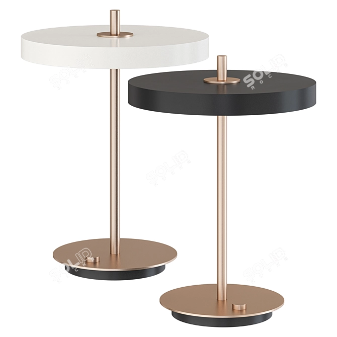  Futuristic Designer Table Lamp 3D model image 1